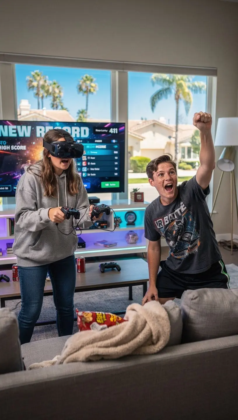 Smart home with automation tools and sustainable design elements.